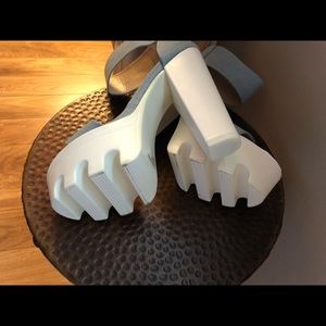 Brand New w/o tags, size 9 Denim Wedge Sandals